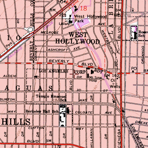 Topographic Map of Steven Spielberg Pediatrics Research Center, CA