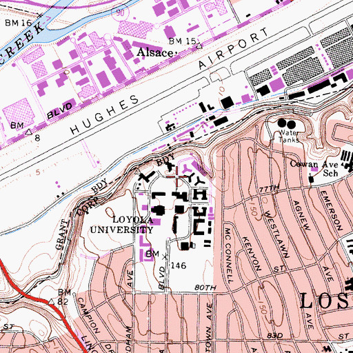 Topographic Map of Desmond Hall, CA