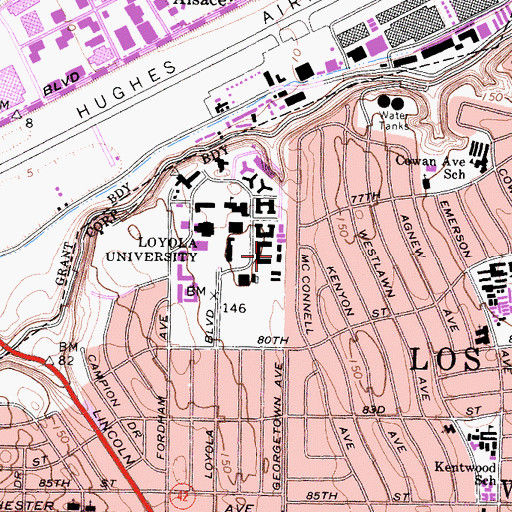 Topographic Map of East Hall, CA