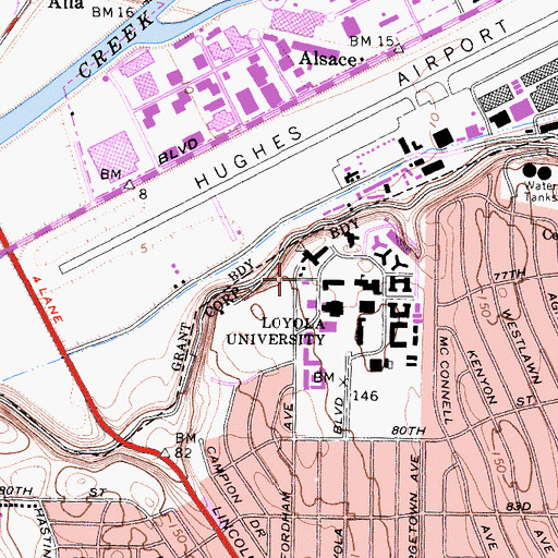 Topographic Map of Hilton Center For Business, CA