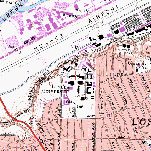 Topographic Map of Malone Student Center, CA