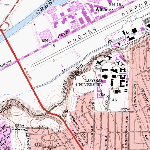 Topographic Map of McCarthy Hall, CA