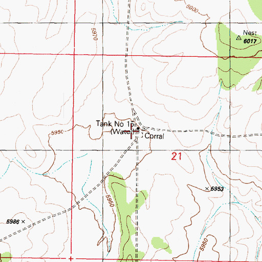 Topographic Map of Tank Number Fifteen, AZ