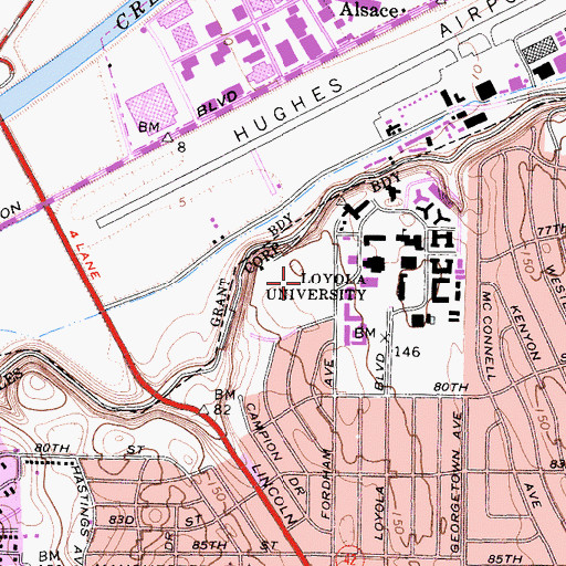 Topographic Map of Rains Hall, CA