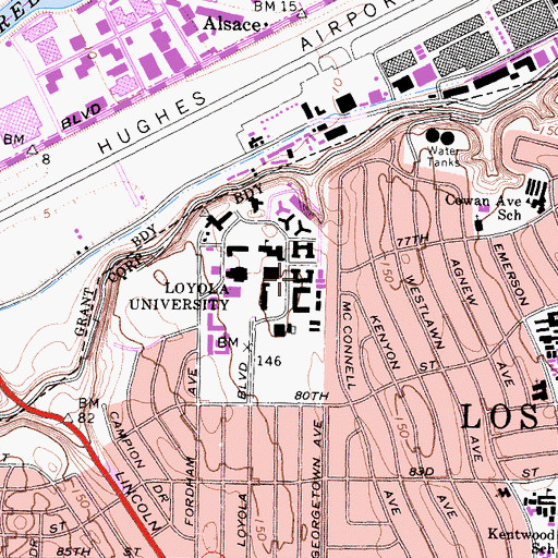 Topographic Map of Sullivan Hall, CA