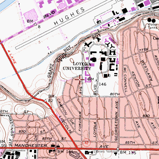 Topographic Map of Tenderich Hall, CA