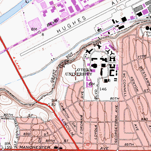 Topographic Map of Leavey Field, CA