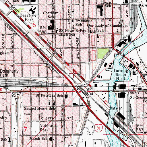 Topographic Map of Power Circle Congregation, IL