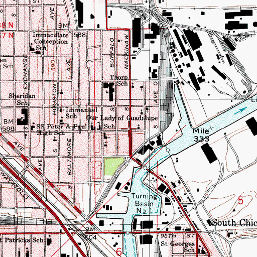 Topographic Map of Good Shepherd Lutheran Church, IL