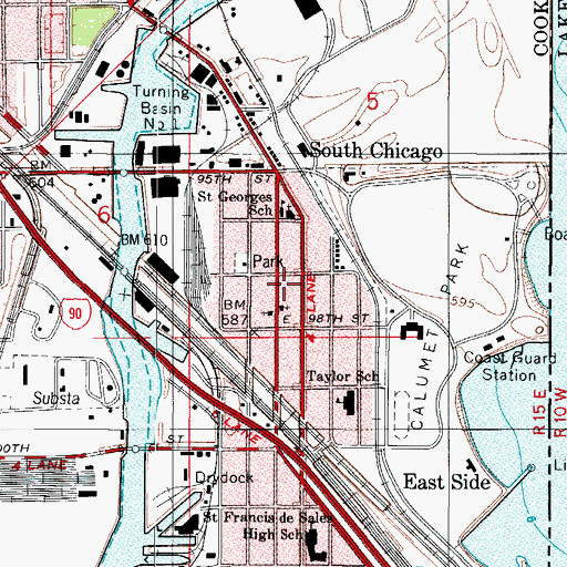 Topographic Map of Mighty God Tabernacle, IL