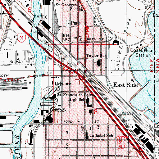 Topographic Map of Iglesia Del Pacto Evangelico, IL