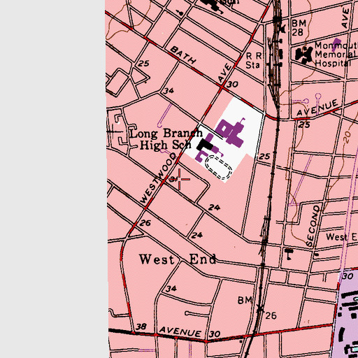 Topographic Map of Living Hope Fellowship Church, NJ