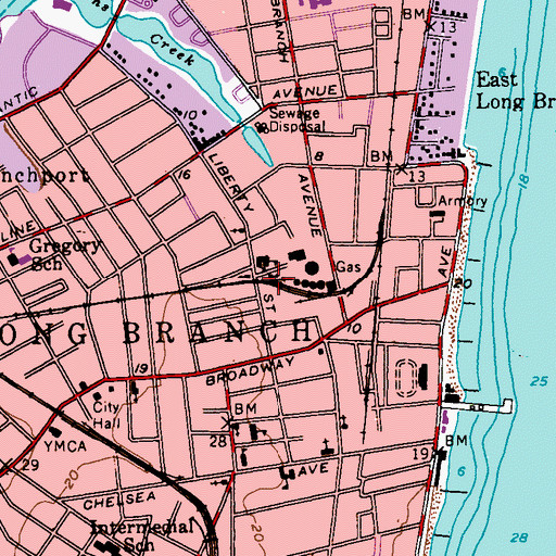 Topographic Map of McLaughlin Pentecostal Faith Church, NJ