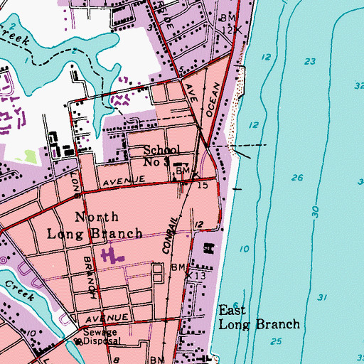 Topographic Map of Asbury United Methodist Church, NJ