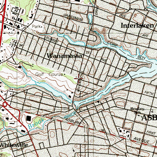 Topographic Map of Faith Baptist Church, NJ