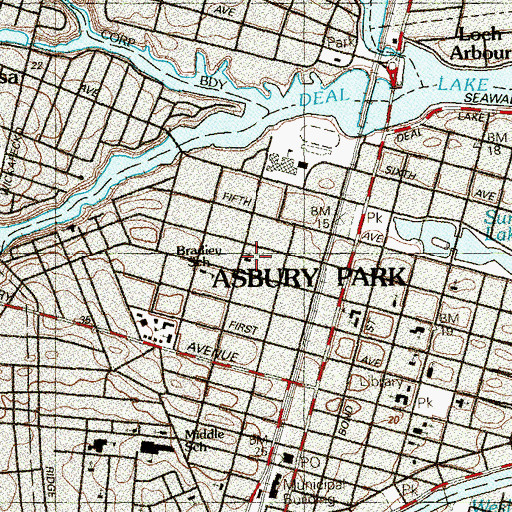 Topographic Map of Praise Temple, NJ