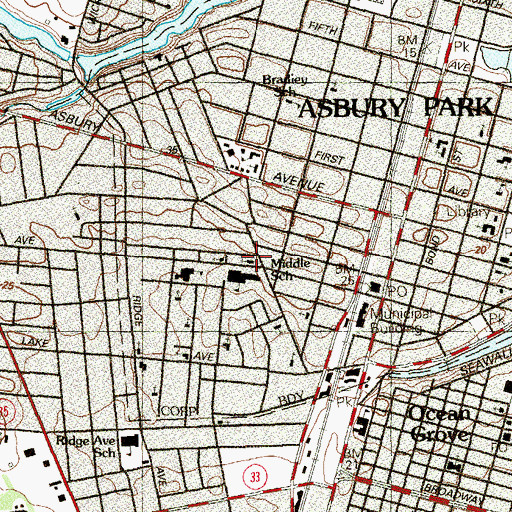 Topographic Map of Faith Baptist Tabernacle, NJ