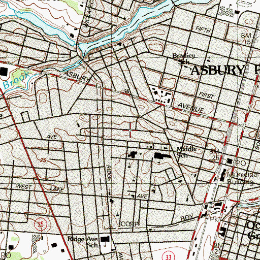 Topographic Map of Good Hope Baptist Church, NJ