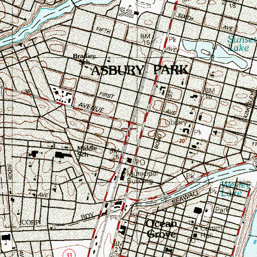 Topographic Map of Haitian Church of God, NJ
