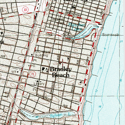 Topographic Map of First United Methodist Church, NJ