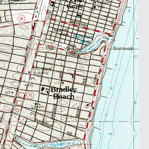 Topographic Map of Congregation Agudath Achim, NJ