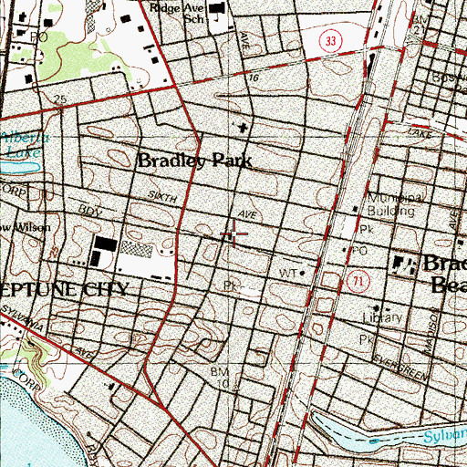Topographic Map of Our Lady of Providence Roman Catholic Church, NJ