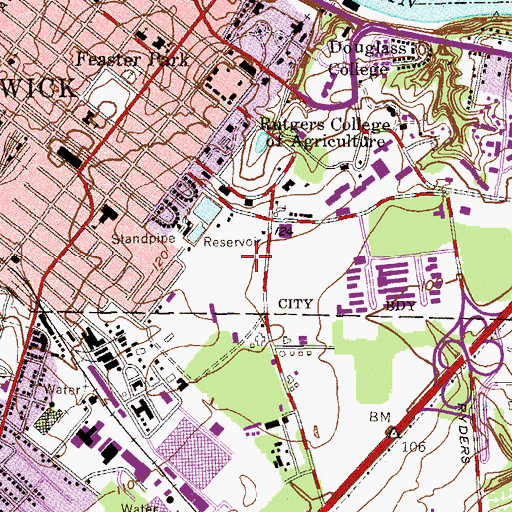 Topographic Map of NJAES Research Greenhouse, NJ