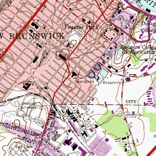 Topographic Map of McLean Reasearch Lab and Agricultural Chemistry Building, NJ