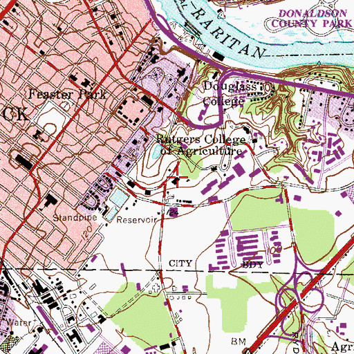 Topographic Map of Lipman Hall, NJ