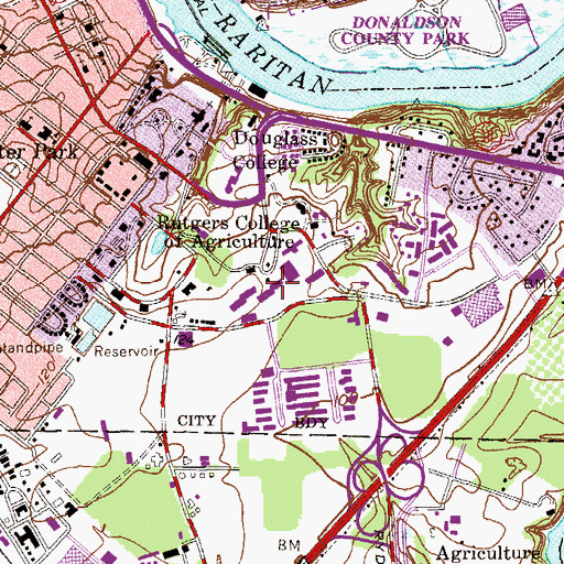 Topographic Map of Nicholas Residence Hall, NJ