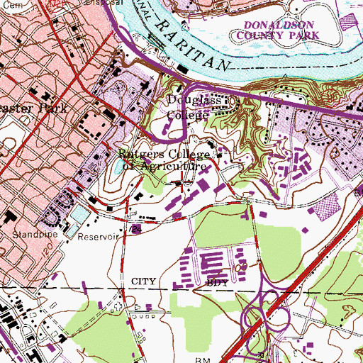 Topographic Map of Eagleton Institute of Politics, NJ