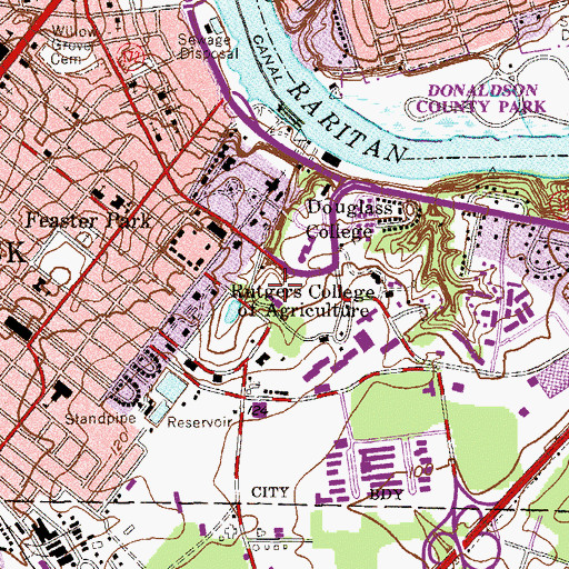 Topographic Map of Loree Gym, NJ