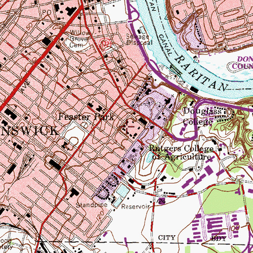 Topographic Map of Willets Health Center, NJ