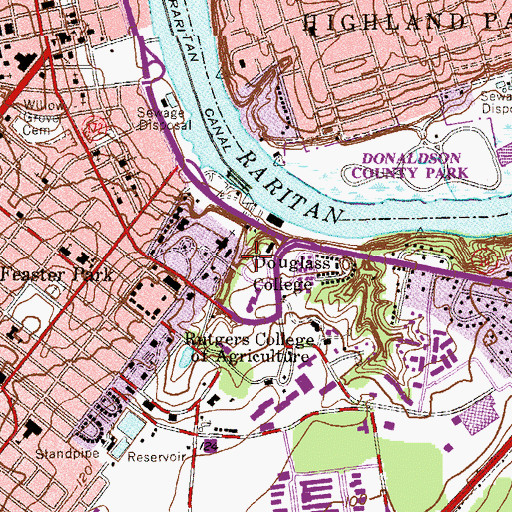 Topographic Map of Nicholas Muisc Center, NJ