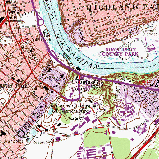 Topographic Map of Marryott Music Building, NJ