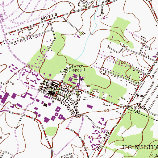 Topographic Map of Davidson Residence Halls, NJ