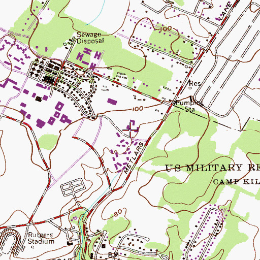 Topographic Map of Mattia Hall, NJ