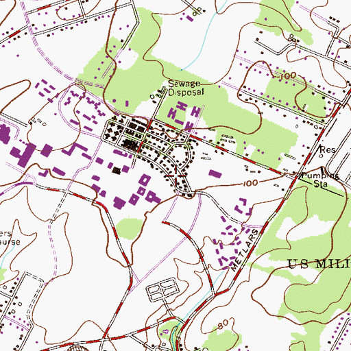 Topographic Map of Busch Campus Center, NJ