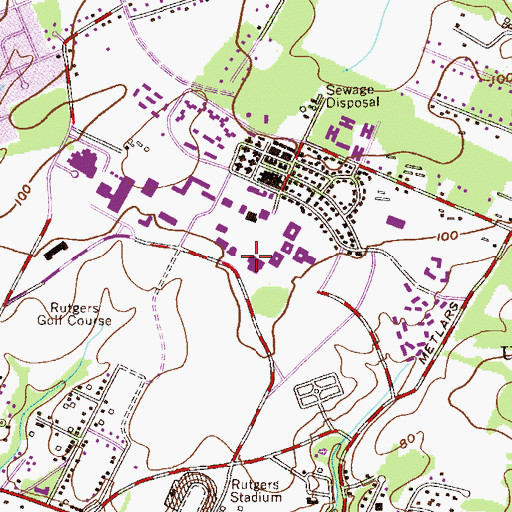 Topographic Map of Mathematical Sciences Library, NJ