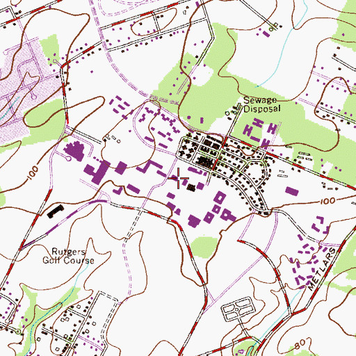 Topographic Map of Center for Alcohol Studies, NJ