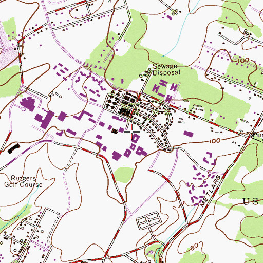 Topographic Map of Center for Ceramic Research, NJ