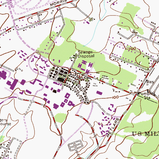 Topographic Map of McCormick Hall, NJ