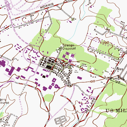 Topographic Map of Judson Hall, NJ