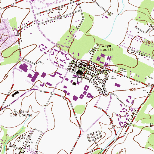Topographic Map of Dolittle Hall, NJ