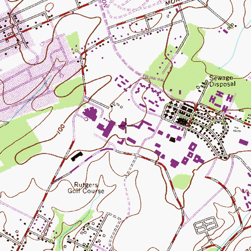 Topographic Map of Library of Science and Medicine, NJ