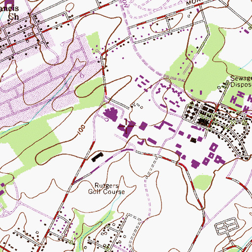 Topographic Map of Robert Wood Johnson Medical School, NJ