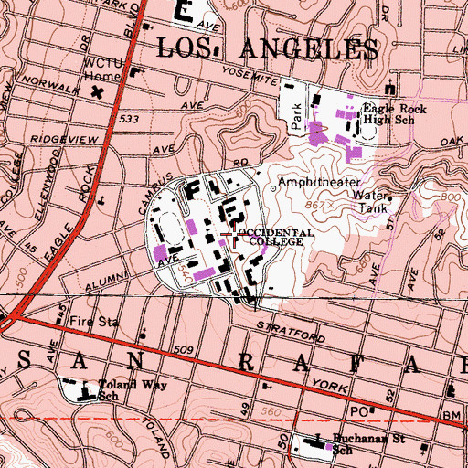 Topographic Map of Norris Hall North, CA