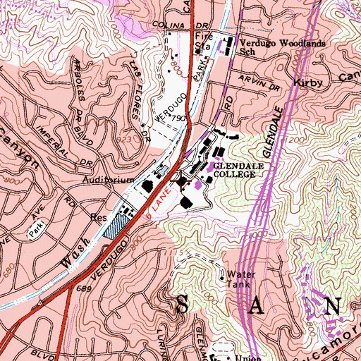 Topographic Map of San Rafael Building, CA