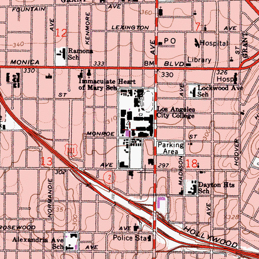 Topographic Map of Da Vinici Hall, CA