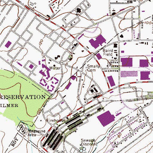 Topographic Map of Livingston Gymnasium, NJ